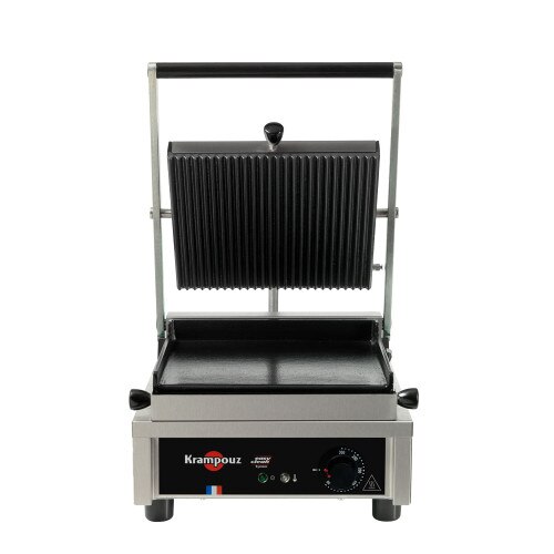 Krampouz - Contact Grill - Small - Ribbed Top - Smooth Bottom
